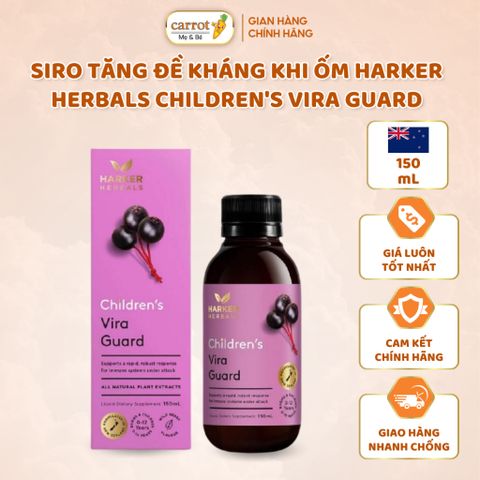 Siro Tăng Đề Kháng Khi Ốm Harker Herbals Children's Vira Guard Cho Bé