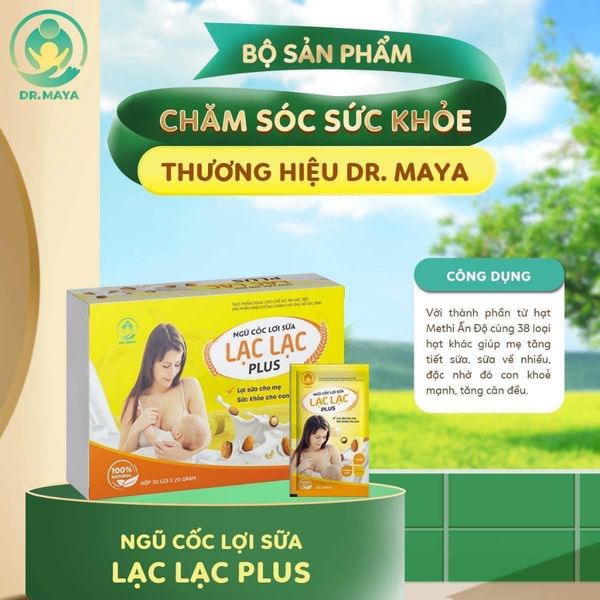 Ngũ Cốc Bầu Lạc Lac, Ngũ Cốc Lợi Sữa Lạc Lạc Plus Cho Mẹ Hộp 30 Gói