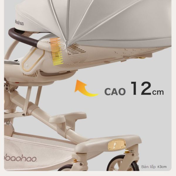 Xe Đẩy 2 Chiều Gấp Gọn Cho Bé Baobaohao V16 Màu Đen, Thiết Kế Gọn Nhẹ