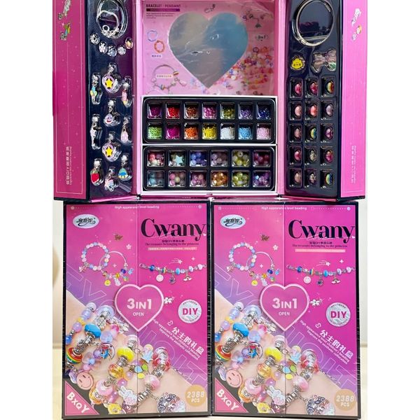 Đồ Chơi Tủ Đựng Hạt Xâu Vòng 3In1 CWANY 385, Đồ Chơi Cho Bé Gái
