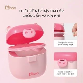 Hộp Đựng Sữa Bột Đồ Ăn Dặm Misan 440ML Cho Bé Kèm Thìa, Bộ Chia Sữa Bột Tiện Lợi Cho Bé Đi Du Lịch