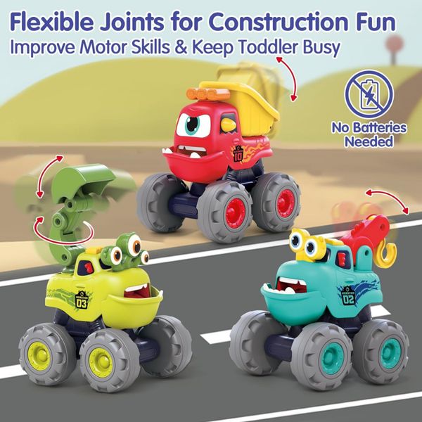Đồ Chơi Xe Quái Vật Và Công Trình Xây Dựng Cho Bé Từ 12 Tháng Tuổi Nhưa ABS