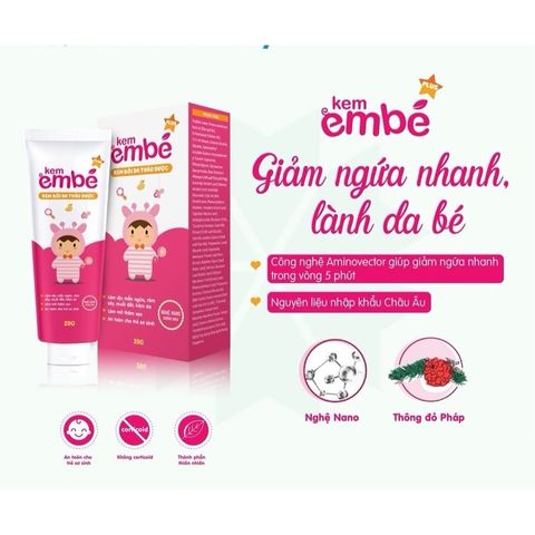 Kem Em Bé Plus, Kem Bôi Da Thảo Dược Giảm Ngứa Nhanh Cho Bé Khi Bị Rôm Sảy, Hăm Da, Muỗi Đốt