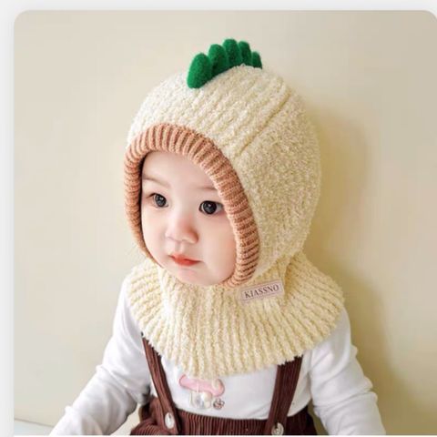 Mũ Len Trùm Đầu Khủng Long, Mũ Len Mùa Đông Cho Bé