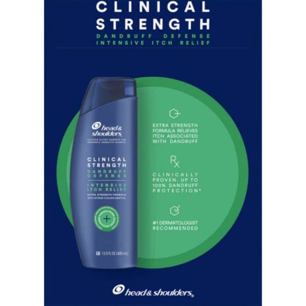 Dầu Gội Head & Shoulders Clinical Strength 400ML, Dầu Gội Head Mỹ Giảm Gàu,Nấm