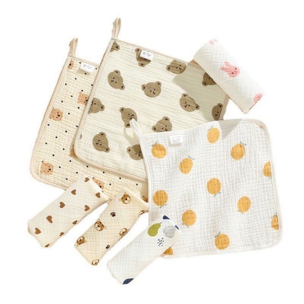 Set 5 Khăn Sữa Kiluta 4 Lớp Vải Muslin Hàn, Mềm Mại Cho Bé