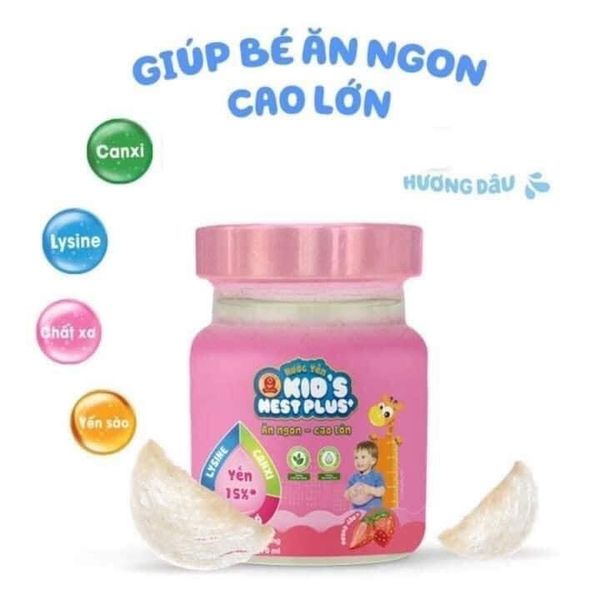 Nước Yến Kid's Nest Plus - Bé Biếng Ăn, Phát Triển Chiều Cao - Lốc 6 Hộp