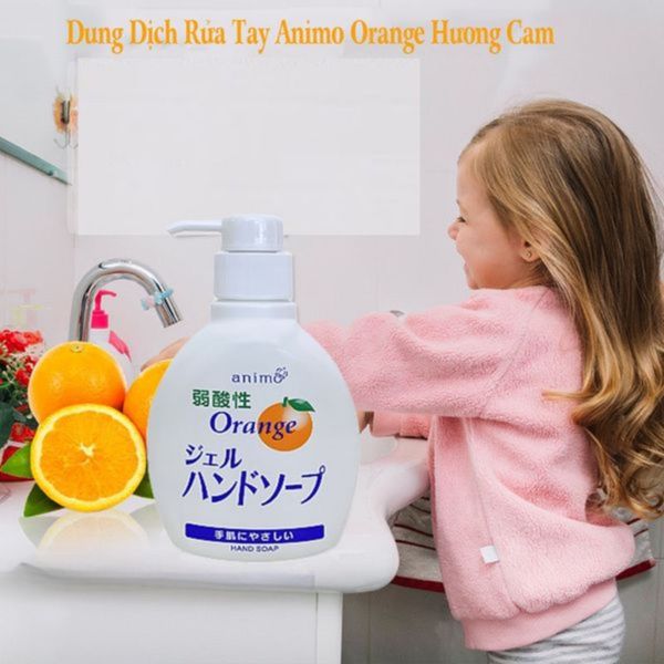 Nước Rửa Tay Animo Kháng Khuẩn Hương Cam Nhật bản