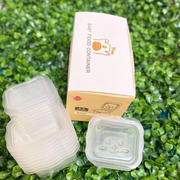 Set Hộp Trữ Đông Ăn Dặm Coco Bear Chịu Nhiệt, 50ml, 100m