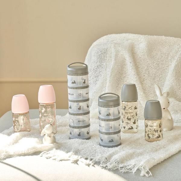 Hộp Chia Sữa Bột Cho Bé Cao Cấp Moyuum Nội Địa Hàn Quốc Chất Liệu PPSU 3 Ngăn Và 5 Ngăn
