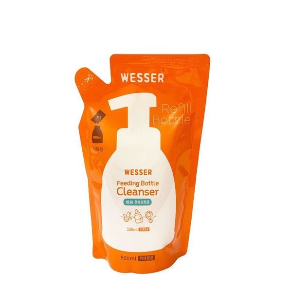 Nước Rửa Bình Sữa Wesser Dạng Gói - 500ml - Hàng Nhập Khẩu Hàn Quốc Chính Hãng
