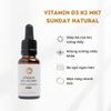 Vitamin Cho Bé  D3 K2 MK7 Sunday Nature Giúp Tăng Chiều Cao Cho Bé