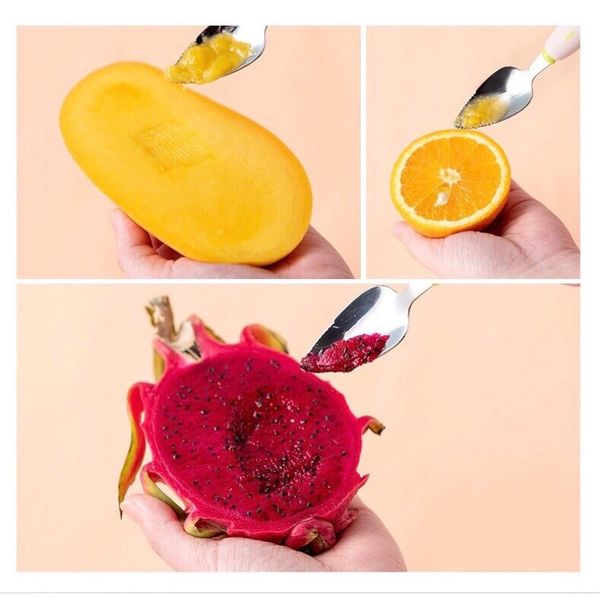 Thìa Nạo Hoa Quả Có Kèm Hộp 6M+, Thìa Làm Mịn Hoa Quả
