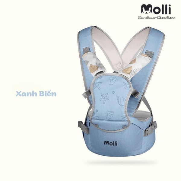 Địu Ngồi Cho Bé - Địu Ngồi Cho Bé Sơ Sinh Molli - Mẹ Và Bé, Thoáng Khí - 700Gr