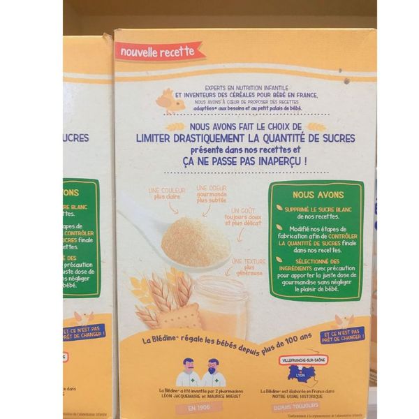 Bột Ngũ Cốc Lắc Sữa BLEDINA Pháp Hộp 400G Cho Bé Từ 6M+, Bột Ăn Dặm BLEDINA