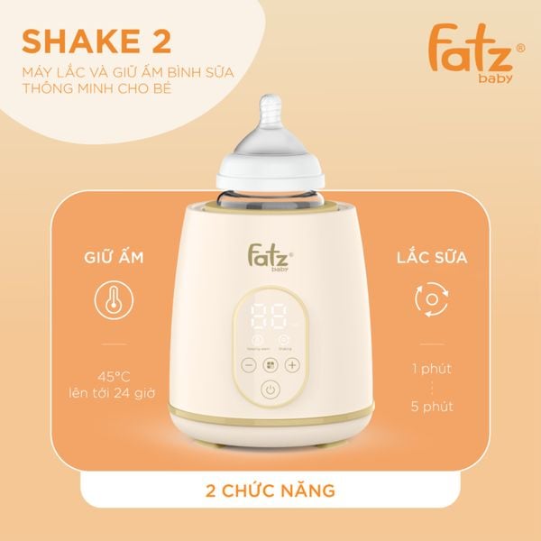 Máy Lắc Và Giữ Ấm Bình Sữa Thông Minh Cho Bé Fatzbaby Shake 2 – FB3911HB
