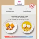 Khay Trữ Đông silicone KICHI, Bảo Quản Đồ Ăn Cho Bé, Kèm Nắp Đậy Có 6 Ngăn Hình Thú