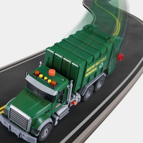 Xe Rác Jin Jia Toys 666-53p Đồ Chơi Trẻ Em Có Đèn Và Âm Thanh Kèm 3 Thùng Rác