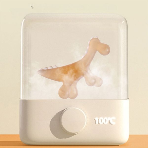 Gặm Nướu Silicon Khủng Long Cầm Tay, Chất Liệu An Toàn, Kèm Hộp Đựng Cho Bé