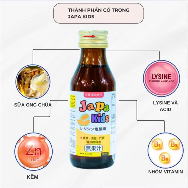 Siro Ăn Ngon Japa Kid Giúp Bé Ăn Ngon Ngủ Ngon Tăng Khả Năng Miễn Dịch Cho Bé, Japa Kid Chính Hãng