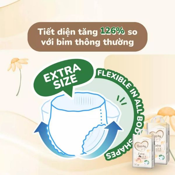 Tã - Bỉm quần Gooby Extra size M 58 miếng (6 - 11 kg)