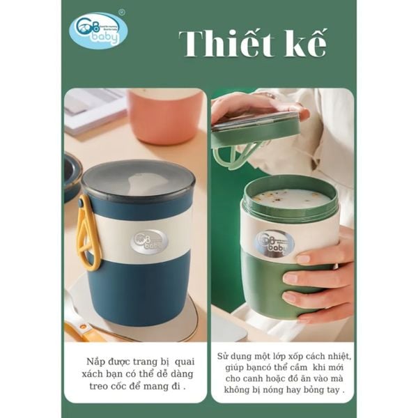 Cốc Ủ Cháo GB Baby, Ủ Cháo Ăn Dặm Cho Bé