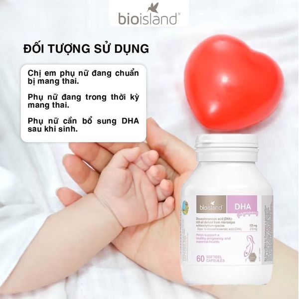 DHA Cho Bà Bầu Bioisland 60 Viên, Bổ Sung DHA Cho Mẹ, Giúp Phát Triển Trí Não Bé, Thông Minh - Siêu Thị Mẹ Và Bé Carrot