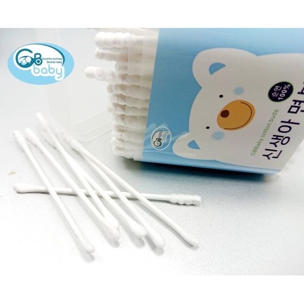 Tăm Bông GB Baby Trẻ Em Đầu Dẹt Và Tròn 200 Cái Hàn Quốc