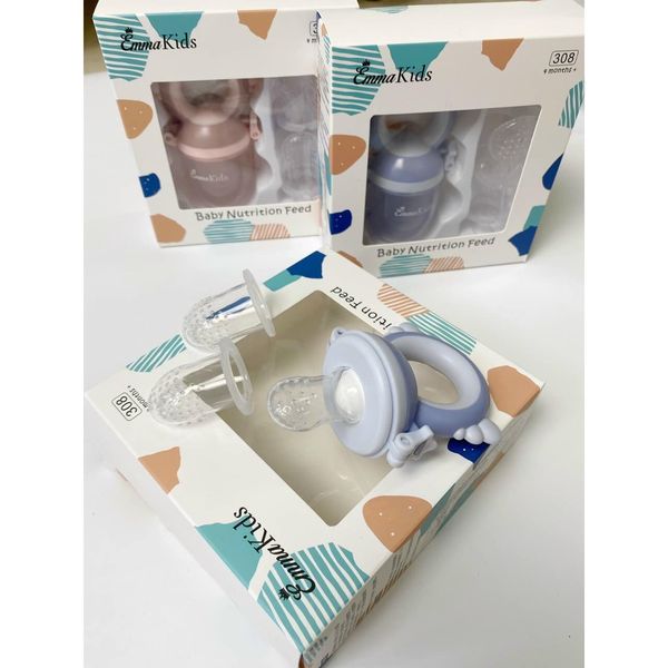 Túi Nhai Ăn Dặm Emma Kids Cho Bé Bằng Silicone Gồm 3 Túi Nhai