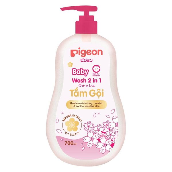 Sữa Tắm Gội 2In1 Sakura Pigeon Cho Bé 700ML