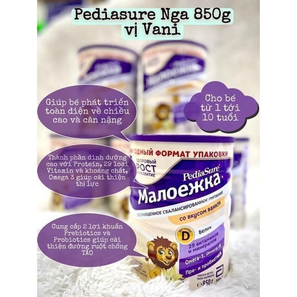 Sữa Pediasure Nga Lon 850g Cho Trẻ 1 - 10 Tuổi