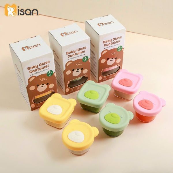 Set 3 Hũ Thuỷ Tinh Trữ Đông Đa Năng Misan Có Chia Vạch ML