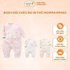 Bodysuit Dài Tay Mompa Cho Bé Sơ Sinh 0-9M Vải Modal Thấm Hút Mềm Mịn Cúc Chéo