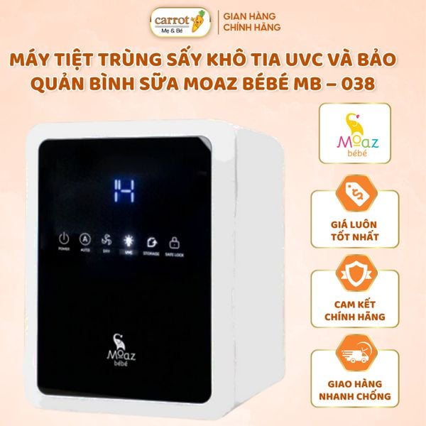 Máy Tiệt Trùng Sấy Khô Tia UVC Và Bảo Quản Bình Sữa Moaz BéBé MB 038