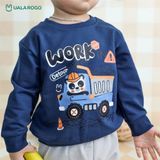 Bộ Dài Tay Nỉ Chéo Ualarogo UR3646, Set Đồ Bộ Cho Bé Trai 1-5 Tuổi