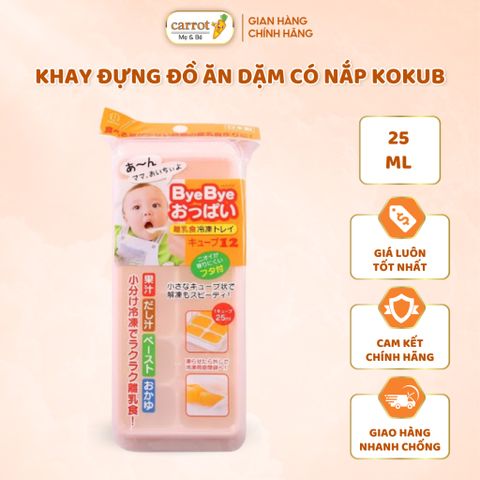 Khay Đựng Đồ Ăn Dặm 12 Ngăn Có Nắp 25ML  Kokub Nhật Bản, Hộp Trữ Thức Ăn Cho Bé