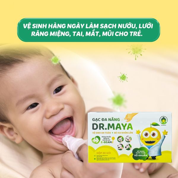 Gạc Đa Năng Dr.Maya, Gạc Rơ Lưỡi Đa Năng, Giúp Vệ Sinh Răng Miệng Bé