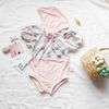Bộ Đồ Bơi Bé Gái Tay Bồng Kèm Mũ, Đồ Bơi Body Bé Gái Đi Biển