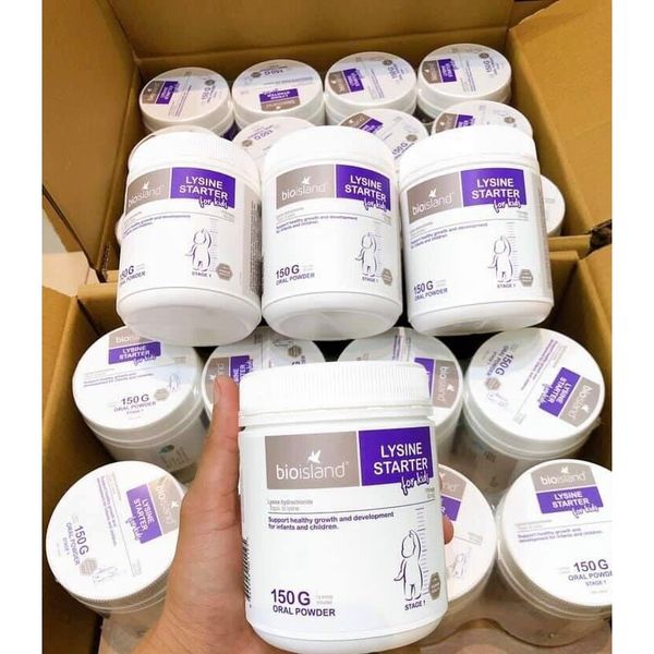 Bột Bio Island Lysine Starter For Kids Cho Trẻ Dưới 6 Tuổi Của Úc 150G