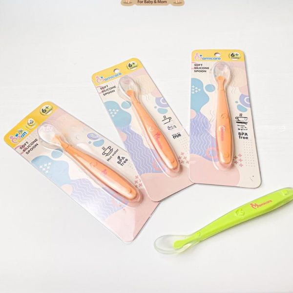 Thìa Silicon Kichi Ăn Dặm Dành Cho Bé Từ 6 Tháng Tuổi