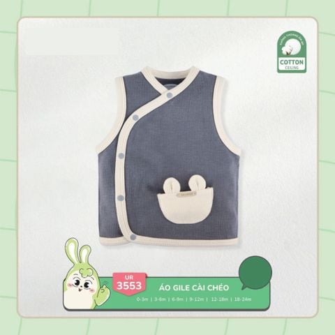 Áo Gile Cho Bé Ualarogo UR3553 Cho Bé Từ 0-2 Tuổi Vải Cotton Cài Chéo