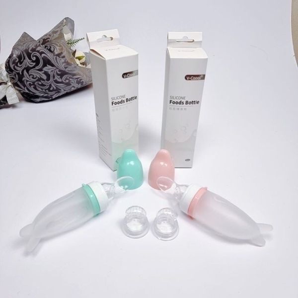 Bình Ăn Dặm Và Túi Nhai V-Cool 2In1 Cho Bé