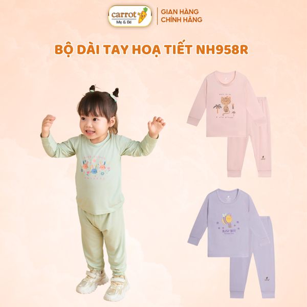 Bộ Quần Áo Dài Tay Lullaby , Vải Mềm Mịn Chất Lượng Cho Bé Gái Từ 6M - 4 Tuổi