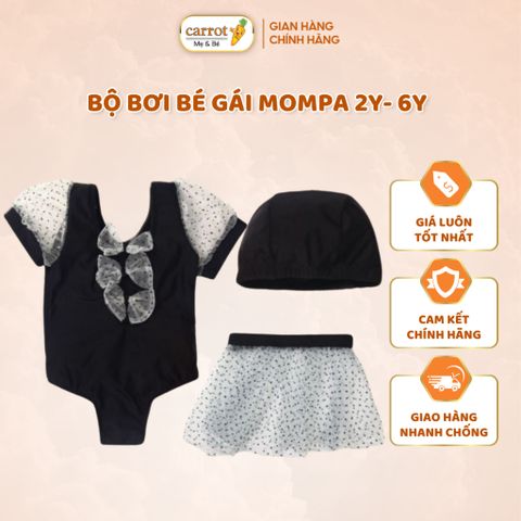 Bộ Bơi Bé Gái Mompa Cho Từ 2Y-6Y, Đồ Bơi Cho Bé