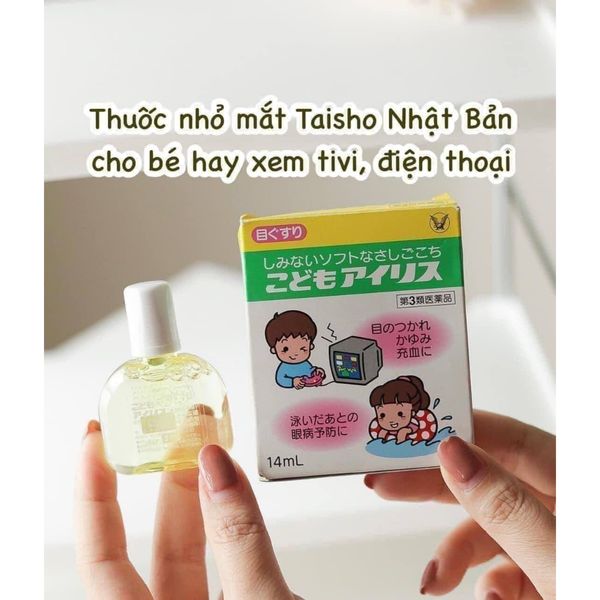 Nước Nhỏ Mắt Trẻ Em Taisho Iris Pc, Chống ánh Sáng Xanh Cho Bé Dưới 3 Tuổi Nhật Bản - 14ml