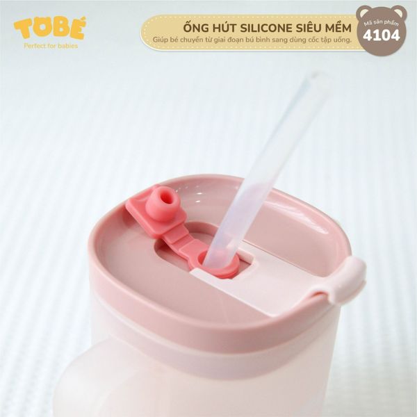 Cốc Tập Uống Nước TOBE Hồng, Xanh 4104, Cốc Uống Nước Cho Bé