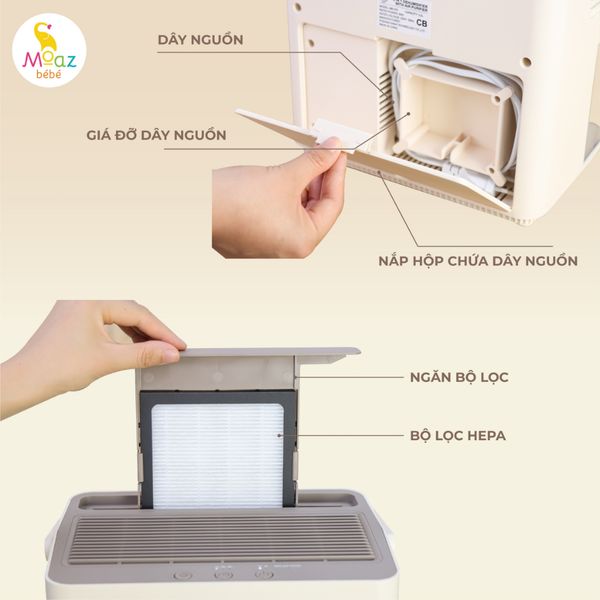 Máy Hút Ẩm Và Lọc Không Khí Thông Minh Moaz BéBé MB – 078