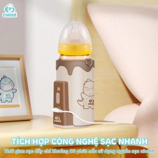 Máy Hâm Bình Sữa Di Động CHIBÉ Warm 3 CB021, Hàng Chính Hãng, Bảo Hành 18 Tháng