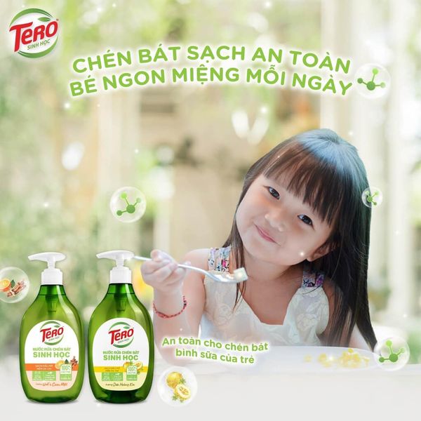 Nước Rửa Chén Sinh Học Tero Hương Dưa Hoàng Kim 900G Mùi Hương Quế Cam