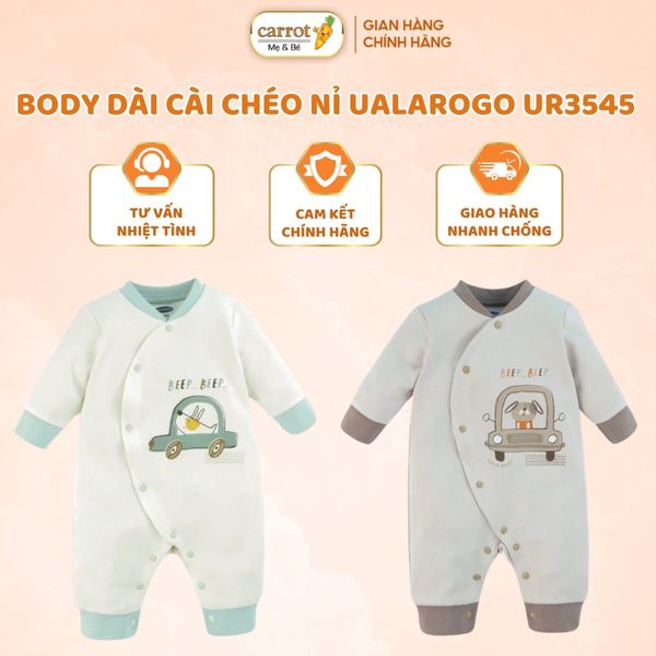 Bộ Nỉ Body Liền UALA ROGO UR3545 hu Đông Ấm Cho Bé 0-12M